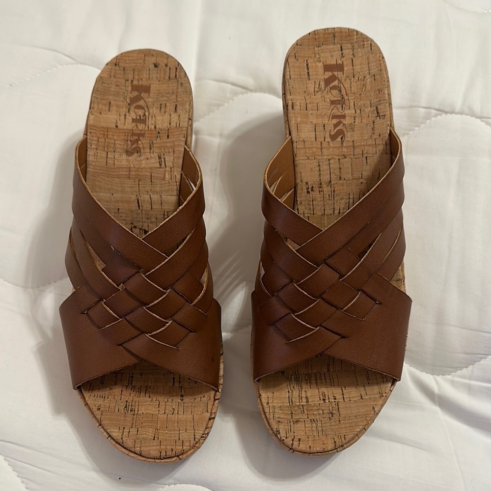 Kork-Ease Women's Brown Woven Sandals - New and never worn!